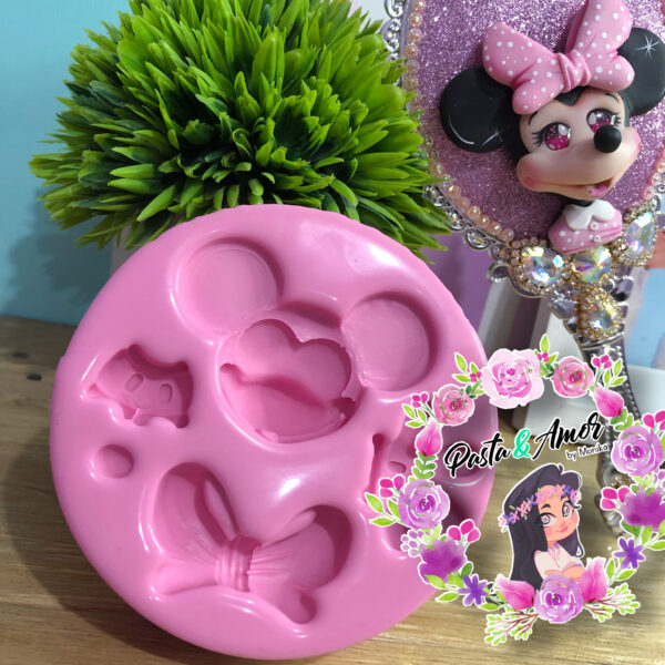 #028 Molde Para Pasta Flexible Minnie Mouse